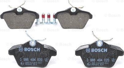 BOSCH 0 986 494 020 - Bremžu uzliku kompl., Disku bremzes ps1.lv