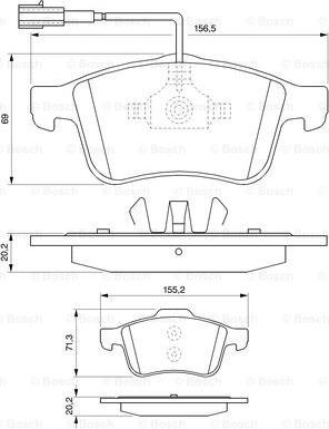 BOSCH 0 986 494 071 - Bremžu uzliku kompl., Disku bremzes ps1.lv