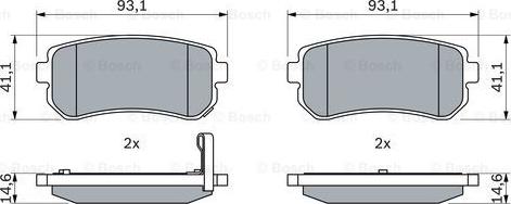 BOSCH 0 986 494 140 - Bremžu uzliku kompl., Disku bremzes ps1.lv