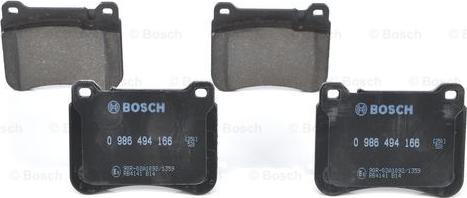 BOSCH 0 986 494 166 - Bremžu uzliku kompl., Disku bremzes ps1.lv