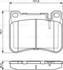 BOSCH 0 986 494 166 - Bremžu uzliku kompl., Disku bremzes ps1.lv