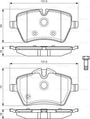 BOSCH 0 986 494 168 - Bremžu uzliku kompl., Disku bremzes ps1.lv