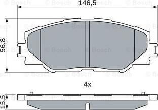 BOSCH 0 986 494 174 - Bremžu uzliku kompl., Disku bremzes ps1.lv