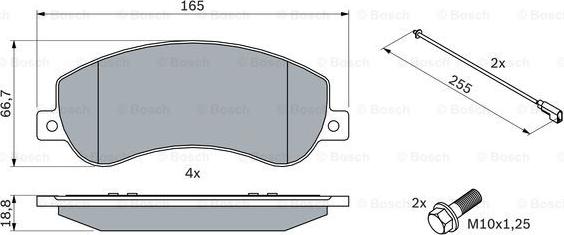 BOSCH 0 986 494 170 - Bremžu uzliku kompl., Disku bremzes ps1.lv