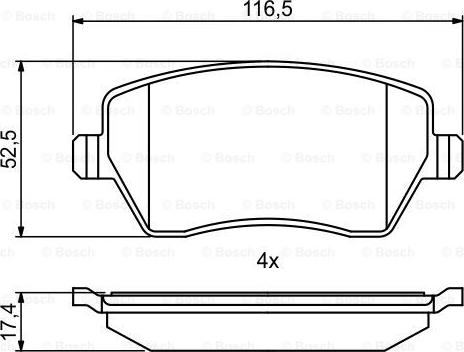 BOSCH 0 986 494 856 - Bremžu uzliku kompl., Disku bremzes ps1.lv