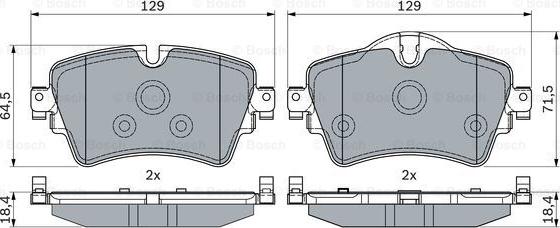 BOSCH 0 986 494 809 - Bremžu uzliku kompl., Disku bremzes ps1.lv