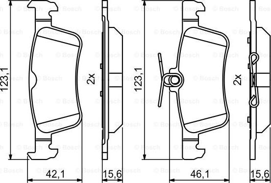 BOSCH 0 986 494 811 - Bremžu uzliku kompl., Disku bremzes ps1.lv