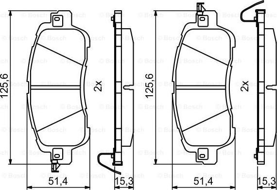 BOSCH 0 986 494 832 - Bremžu uzliku kompl., Disku bremzes ps1.lv