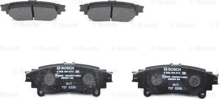 BOSCH 0 986 494 873 - Bremžu uzliku kompl., Disku bremzes ps1.lv