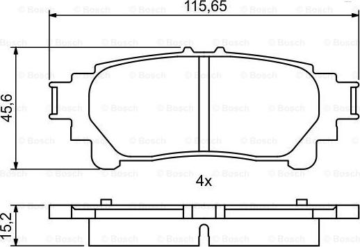 BOSCH 0 986 494 873 - Bremžu uzliku kompl., Disku bremzes ps1.lv