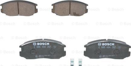 BOSCH 0 986 494 397 - Bremžu uzliku kompl., Disku bremzes ps1.lv