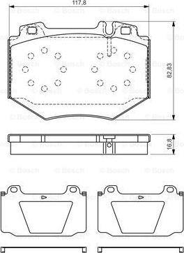 BOSCH 0 986 494 352 - Bremžu uzliku kompl., Disku bremzes ps1.lv