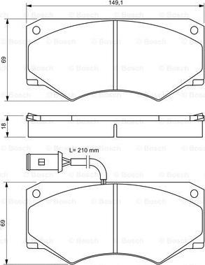 BOSCH 0 986 494 301 - Bremžu uzliku kompl., Disku bremzes ps1.lv