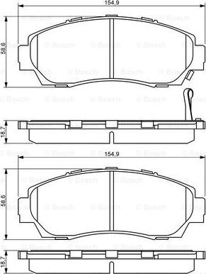 BOSCH 0 986 494 308 - Bremžu uzliku kompl., Disku bremzes ps1.lv