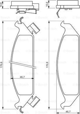 BOSCH 0 986 494 313 - Bremžu uzliku kompl., Disku bremzes ps1.lv