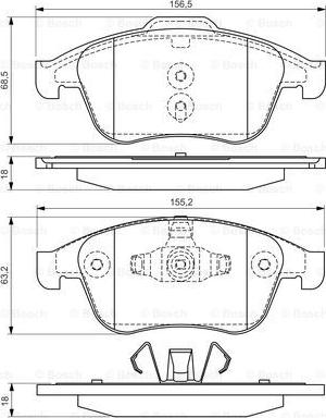 BOSCH 0 986 494 381 - Bremžu uzliku kompl., Disku bremzes ps1.lv