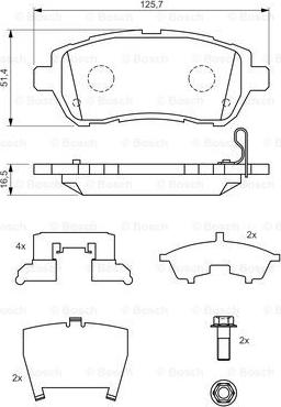 BOSCH 0 986 494 320 - Bremžu uzliku kompl., Disku bremzes ps1.lv