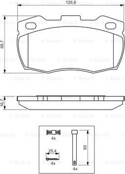 BOSCH 0 986 494 291 - Bremžu uzliku kompl., Disku bremzes ps1.lv