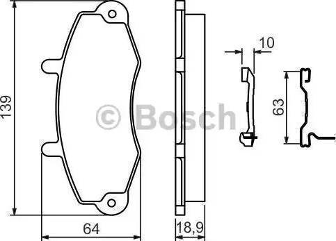 BOSCH 986460963 - Bremžu uzliku kompl., Disku bremzes ps1.lv