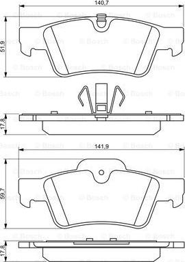 BOSCH 0 986 494 256 - Bremžu uzliku kompl., Disku bremzes ps1.lv