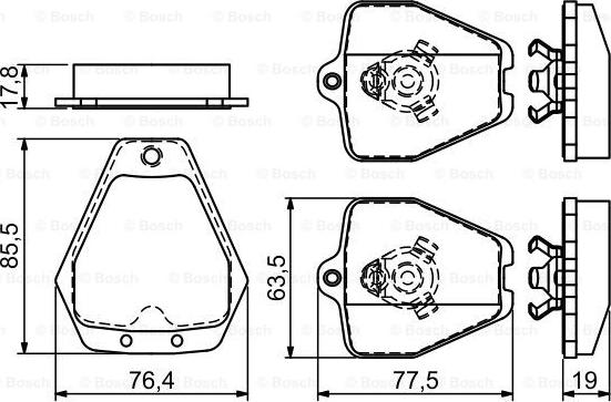 BOSCH 0 986 494 215 - Bremžu uzliku kompl., Disku bremzes ps1.lv