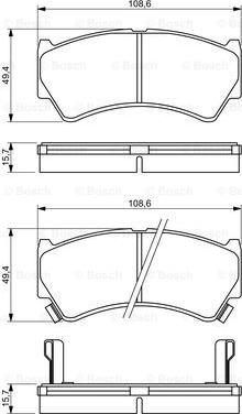 BOSCH 0 986 494 234 - Bremžu uzliku kompl., Disku bremzes ps1.lv