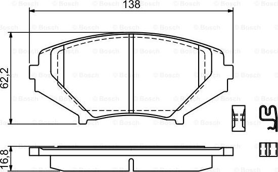 BOSCH 0 986 494 220 - Bremžu uzliku kompl., Disku bremzes ps1.lv