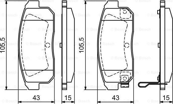 BOSCH 0 986 494 223 - Bremžu uzliku kompl., Disku bremzes ps1.lv