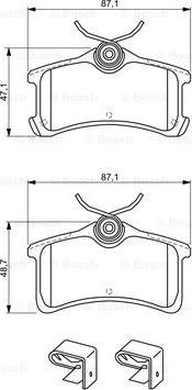 BOSCH 0 986 494 274 - Bremžu uzliku kompl., Disku bremzes ps1.lv