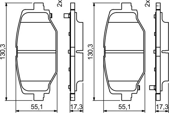 BOSCH 0 986 494 767 - Bremžu uzliku kompl., Disku bremzes ps1.lv