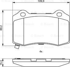 BOSCH 0 986 494 708 - Bremžu uzliku kompl., Disku bremzes ps1.lv