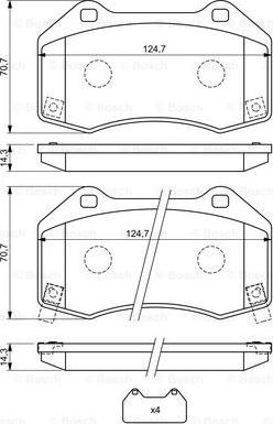 BOSCH 0 986 494 718 - Bremžu uzliku kompl., Disku bremzes ps1.lv