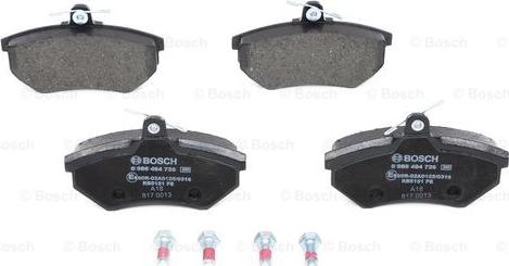 BOSCH 0 986 494 726 - Bremžu uzliku kompl., Disku bremzes ps1.lv