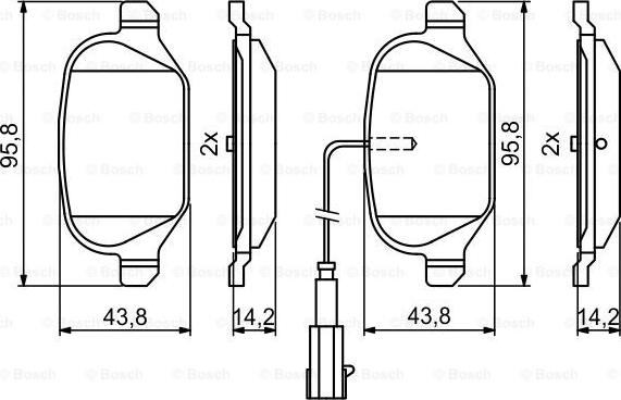 BOSCH 0 986 494 779 - Bremžu uzliku kompl., Disku bremzes ps1.lv