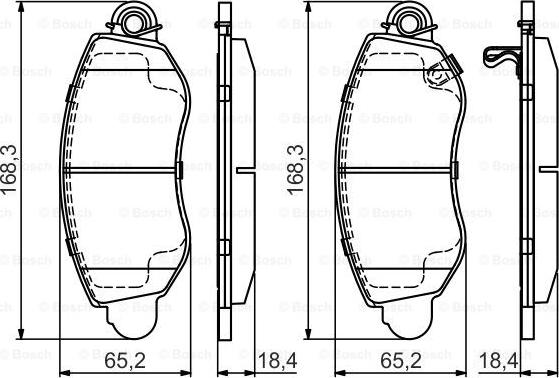 BOSCH 0 986 495 443 - Bremžu uzliku kompl., Disku bremzes ps1.lv