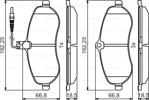 BOSCH 0 986 495 460 - Bremžu uzliku kompl., Disku bremzes ps1.lv