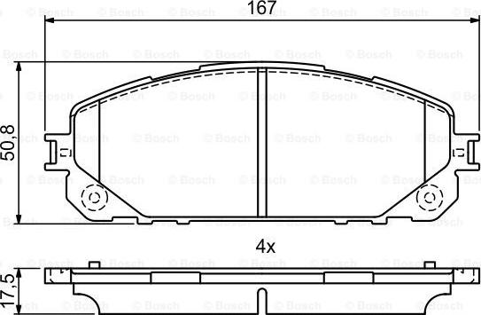 BOSCH 0 986 495 404 - Bremžu uzliku kompl., Disku bremzes ps1.lv