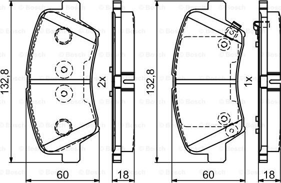 BOSCH 0 986 495 410 - Bremžu uzliku kompl., Disku bremzes ps1.lv