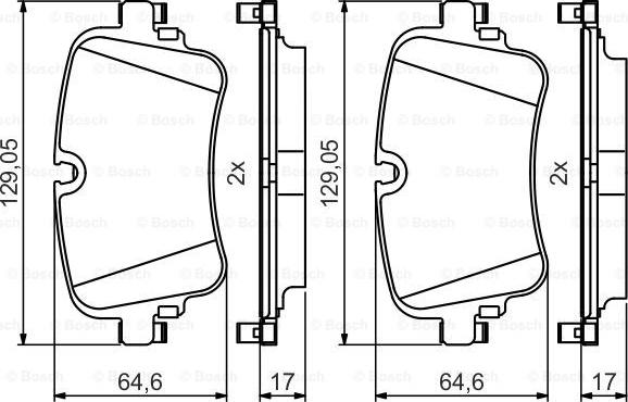 BOSCH 0 986 495 426 - Bremžu uzliku kompl., Disku bremzes ps1.lv