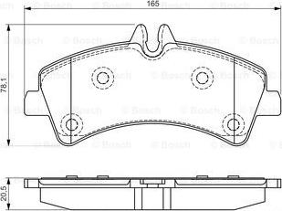 BOSCH 0 986 495 099 - Bremžu uzliku kompl., Disku bremzes ps1.lv