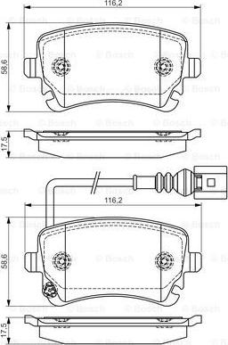 BOSCH 0 986 495 094 - Bremžu uzliku kompl., Disku bremzes ps1.lv