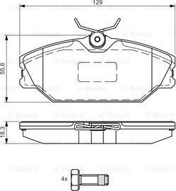 BOSCH 0 986 495 049 - Bremžu uzliku kompl., Disku bremzes ps1.lv