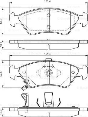 BOSCH 0 986 495 067 - Bremžu uzliku kompl., Disku bremzes ps1.lv