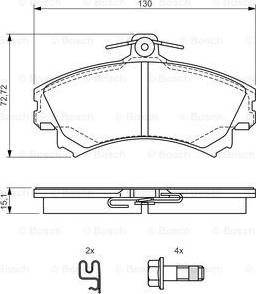 BOSCH 0 986 495 005 - Bremžu uzliku kompl., Disku bremzes ps1.lv