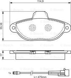 BOSCH 0 986 495 006 - Bremžu uzliku kompl., Disku bremzes ps1.lv