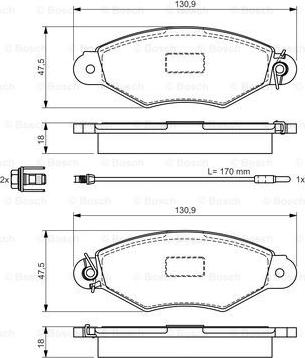 BOSCH 0 986 495 011 - Bremžu uzliku kompl., Disku bremzes ps1.lv