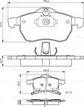 BOSCH 0 986 495 012 - Bremžu uzliku kompl., Disku bremzes ps1.lv