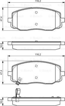 BOSCH 0 986 495 084 - Bremžu uzliku kompl., Disku bremzes ps1.lv