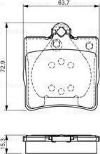 BOSCH 0 986 495 080 - Bremžu uzliku kompl., Disku bremzes ps1.lv