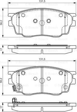 BOSCH 0 986 495 087 - Bremžu uzliku kompl., Disku bremzes ps1.lv